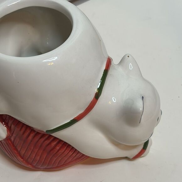 Wondershop White Ceramic Cat Coffee mug playing with yarn small 15oz - Picture 2 of 6